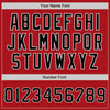 Custom Red Black-White Authentic Baseball Jersey