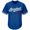 Custom Royal White-Red Authentic Throwback Rib-Knit Baseball Jersey Shirt