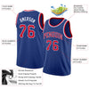 Custom NBA Royal Red-White Round Neck Rib-Knit Basketball Jersey