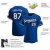 Custom Royal White-Black Authentic Baseball Jersey