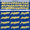 Custom Royal White Pinstripe Gold-White Authentic Baseball Jersey