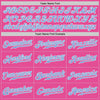Custom Pink Light Blue-White Authentic Split Fashion Baseball Jersey