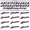 Custom White Royal Pinstripe Royal-Orange Authentic Baseball Jersey