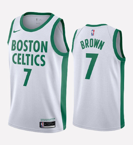 Men's Boston Celtics #7 Jaylen Brown stitched jersey