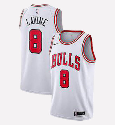 Men's Chicago Bulls #8 Zach LaVine stitched jersey