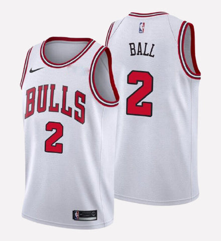 men's Chicago Bulls #2 Lonzo Ball stitched jersey