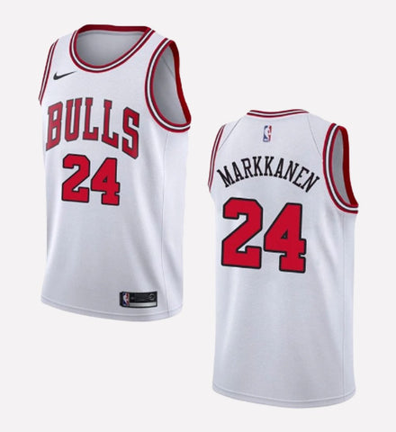 Men's Chicago Bulls #24 Lauri Markkanen stitched jersey